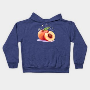 Peach Hand Drawn Kids Hoodie